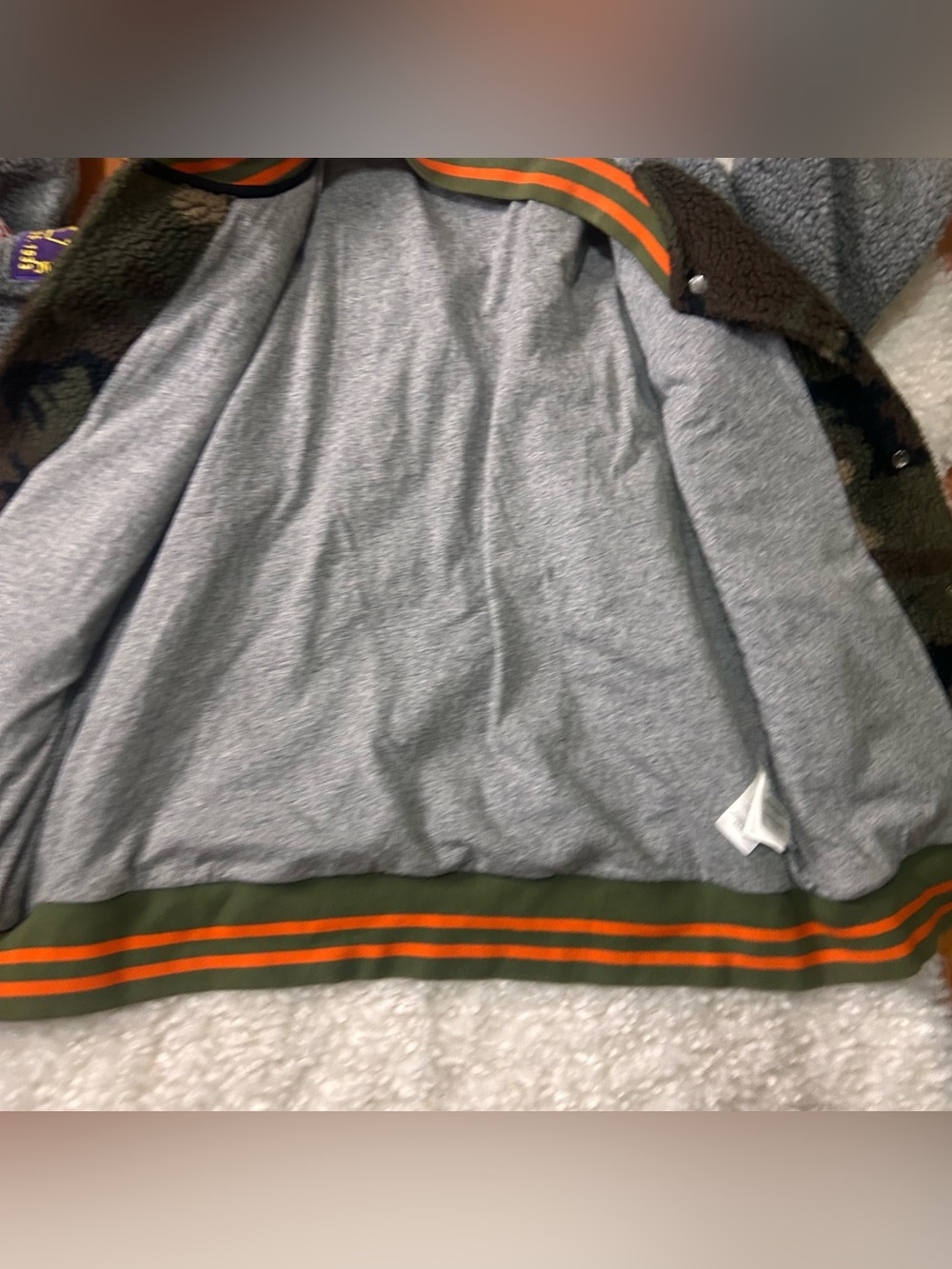 Polo Ralph Lauren patchwork men's jacket size large Sherpa patchwork bomber - Picture 10 of 11